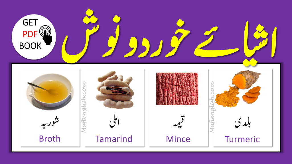 111 Eatable Things in English with Urdu Meaning