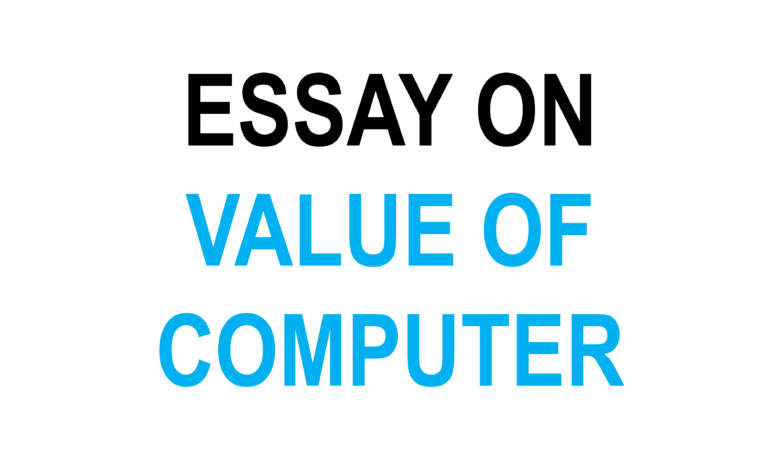 Essay On The Value Of Computer PDF